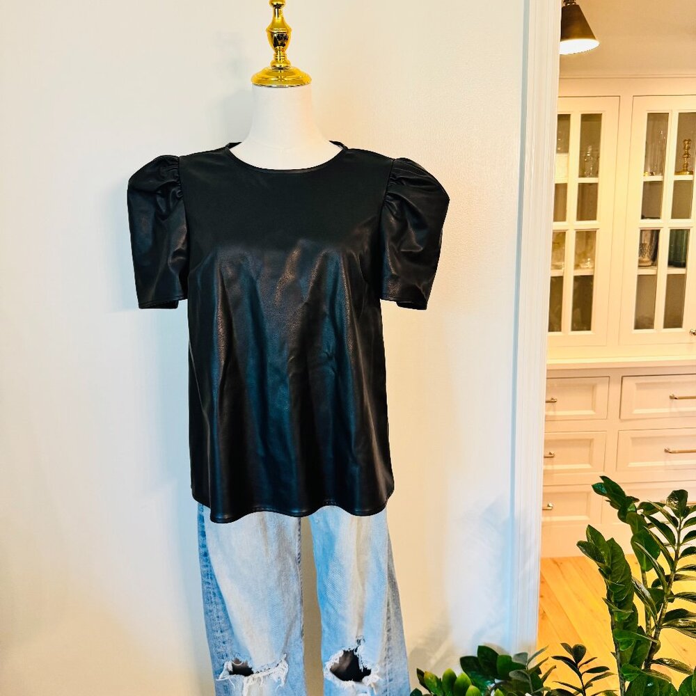 Thml Living A Dream Leather Top Size S
